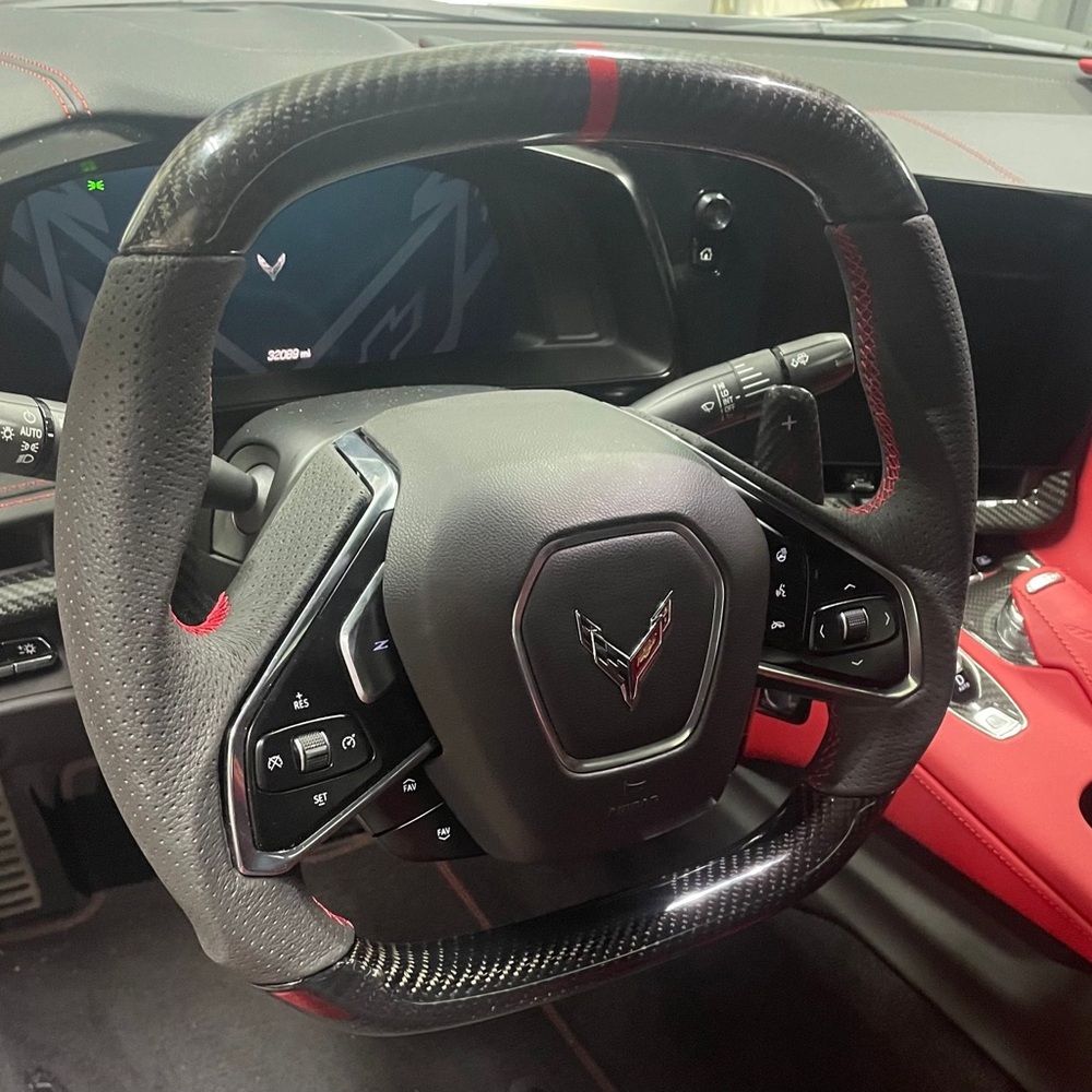 Chevy C8 Corvette Carbon Fiber Steering Wheel (2020-2025)
